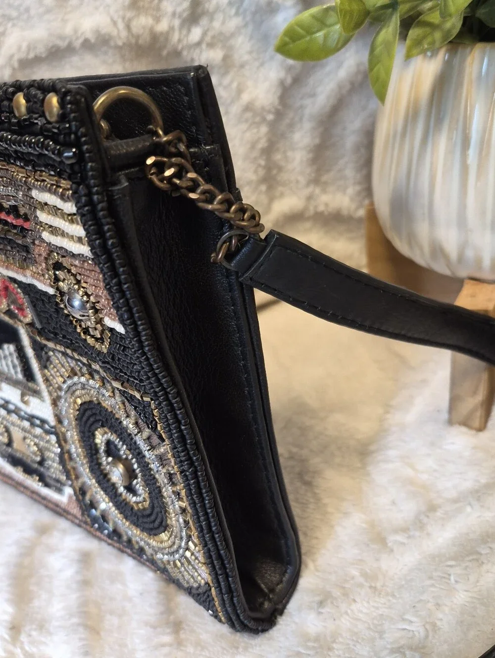 Mary Frances Beaded Crossbody Handbag Purse Boombox Radio Funky Town Designer